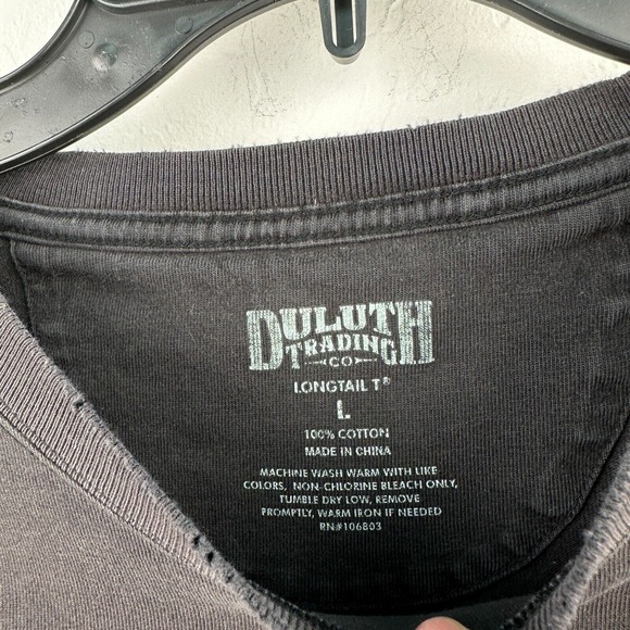 Duluth Trading Co T-shirt Mens Large Black 100%‎ Cotton Short Sleeve Longtail T - Picture 7 of 7